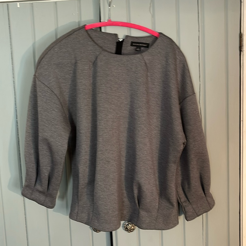 Banana Republic Gray Dolman Sleeve Top Medium